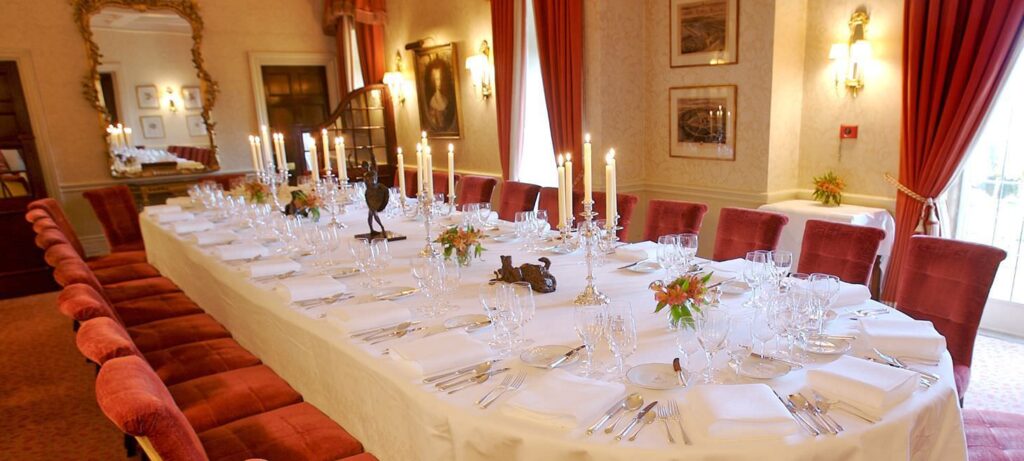 Hambleton Hall Dining Room Party Table