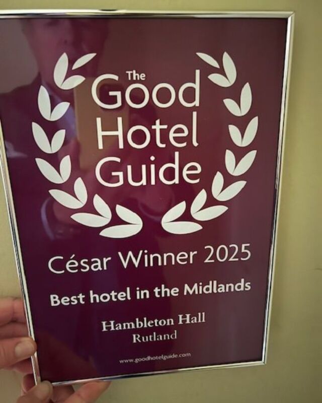 We are thrilled to have won the @good_hotel_guide César Award 2025 for Best Hotel in the Midlands and Editor's Choice for Country House Hotels🏆 Thank you.

A big thank you also to the team for all their continued hard work 🙌

#goodhotelguide #countryhousehotels #hambletonhall #pobhotels #relaischateaux #césaraward2025 #besthotelmidlands